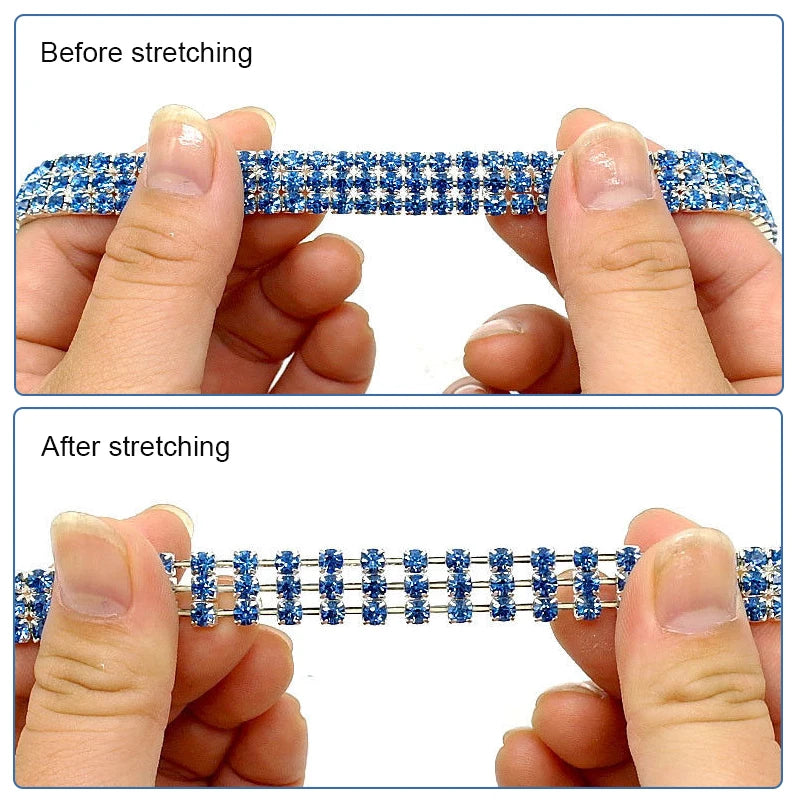 Diamond Pet Collar for Weddings | Shiny Rhinestone Necklace with Heart Pendant for Dogs & Cats |