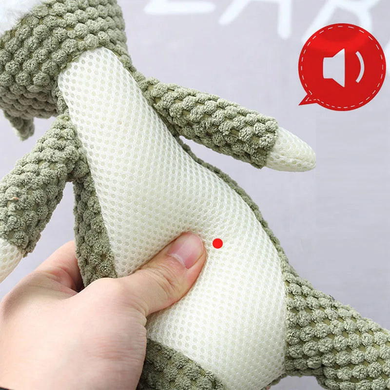 Cartoon Puppy Dog Chew Toy – Durable Plush Squeak Toy for Small Dogs | Teeth Grinding & Training