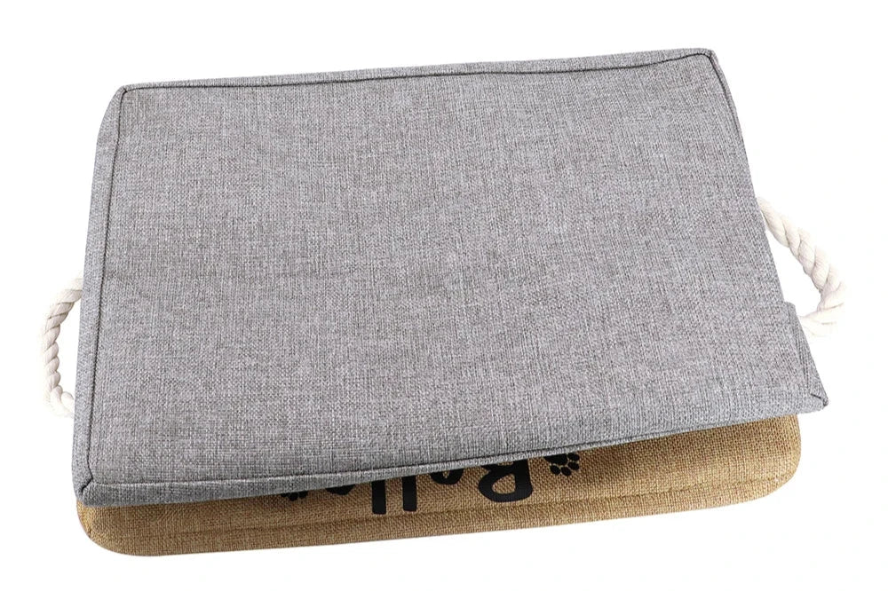 Personalized Pet Puppy Storage Basket – Custom Dog Toy & Accessory Organizer for Small, Medium & Large Dogs