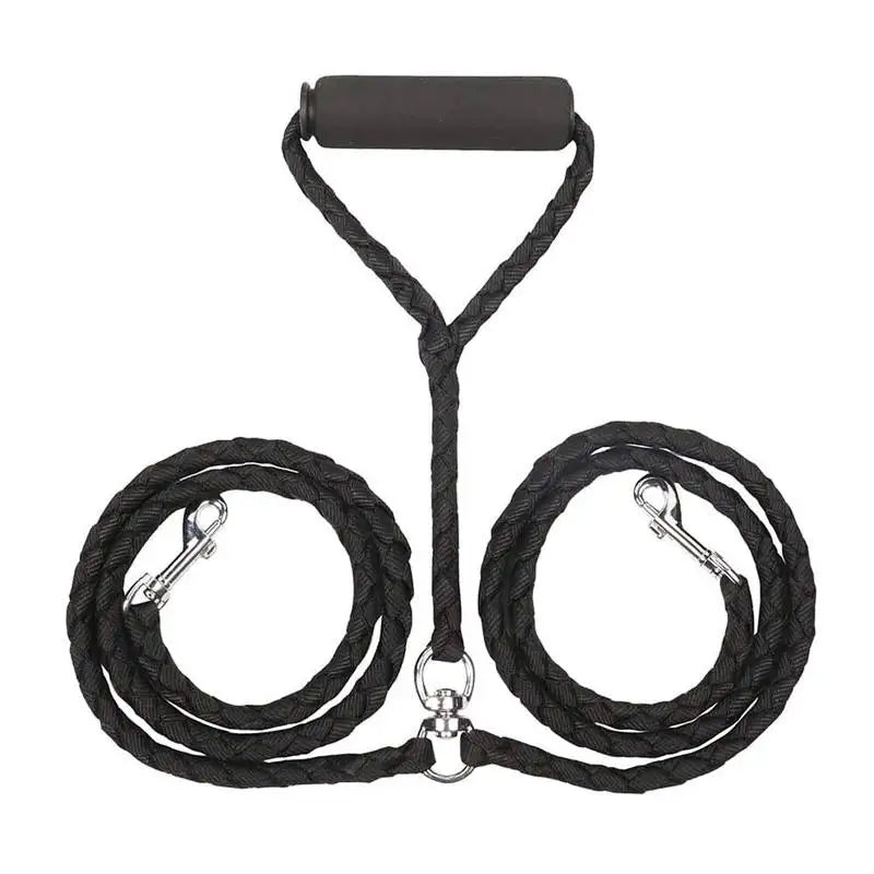 Double Dog Leash for Walking Two Dogs – Durable Nylon Pet Coupler with Comfortable EVA Handle, 140cm