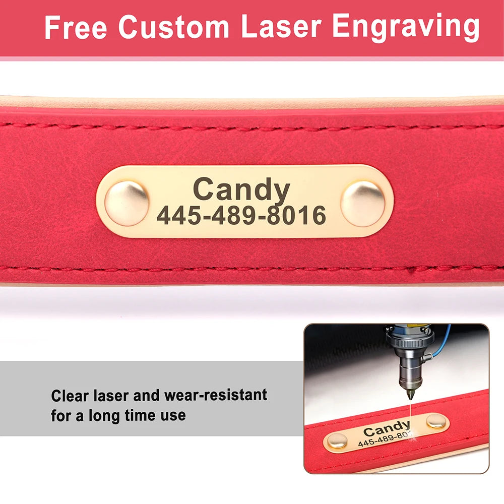 Magnolia Pet Personalized Safety Leather Dog Collar & Leash Set product image 6