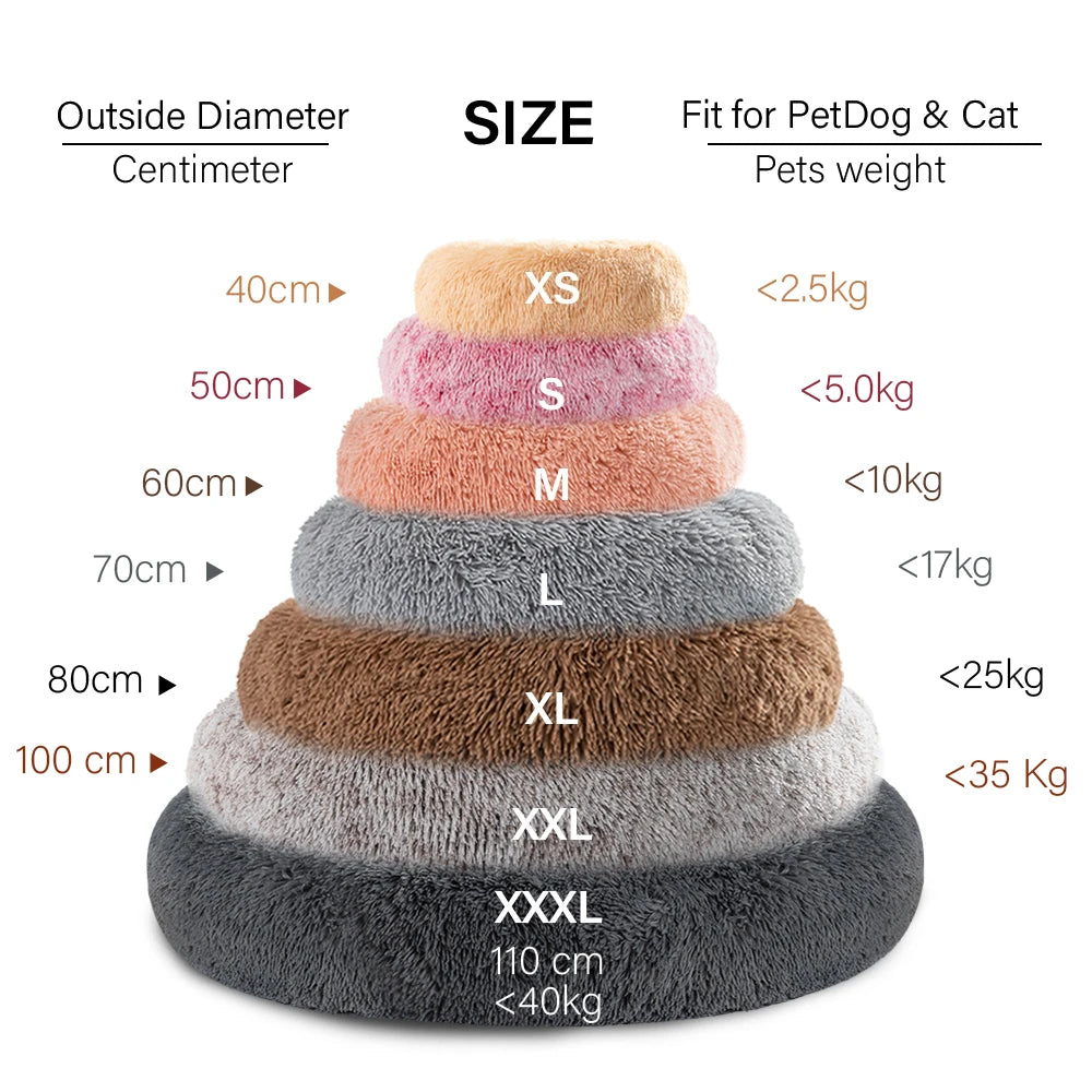 Calming Donut Dog Bed | Cozy Plush Bed for Dogs & Cats