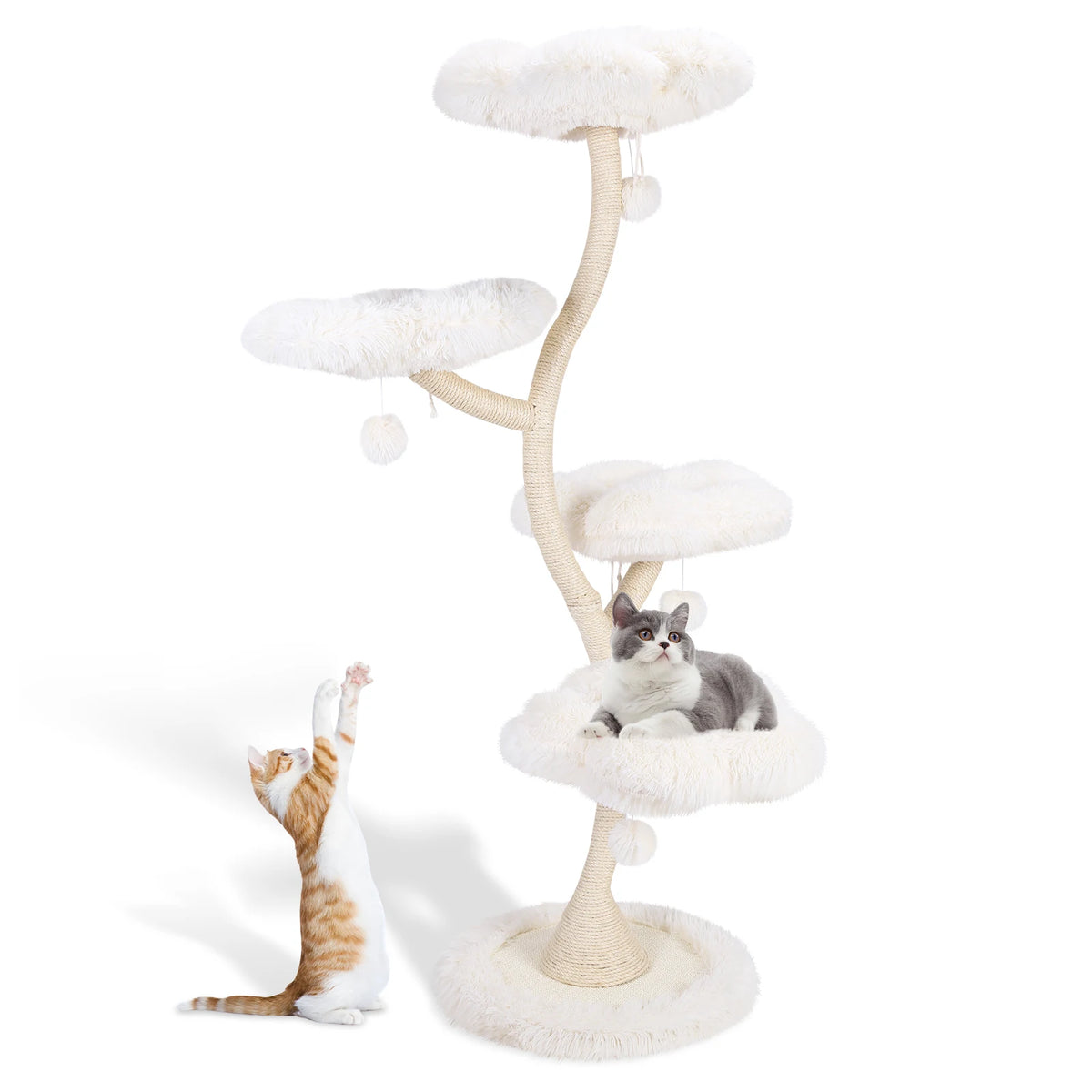 Flower-Shaped Cat Tree Tower with Bed – Multi-Layer Cat Shelf & Iron Art Climbing Frame for Indoor Cats