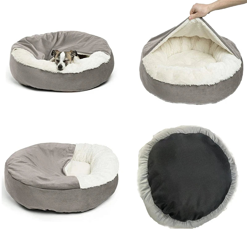 Orthopedic Dog & Cat Beds – Indoor Pet Cave with Soft Cushion & Supportive Head Rest