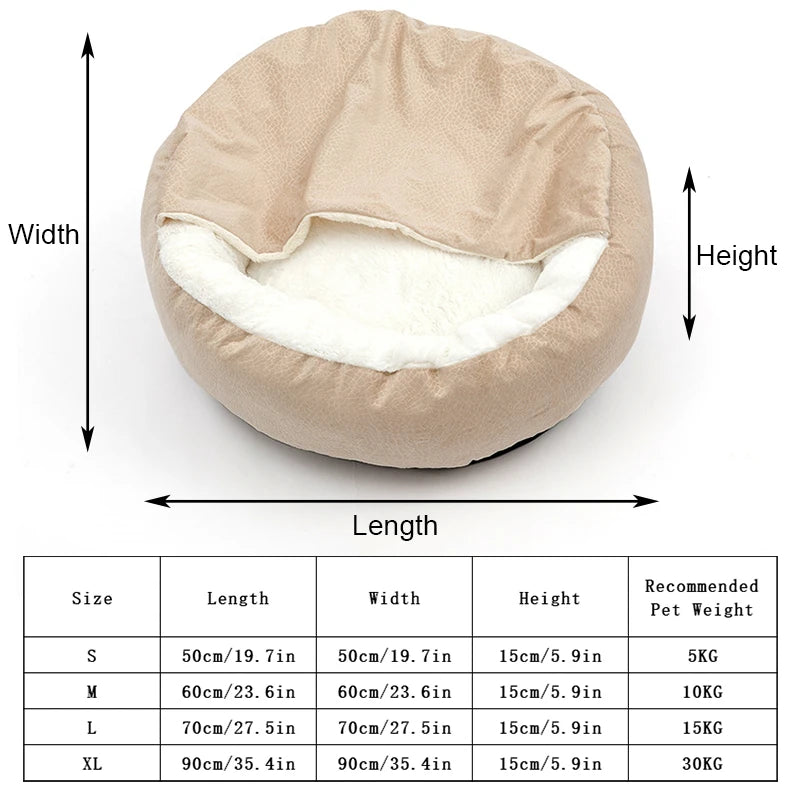 Orthopedic Dog & Cat Beds – Indoor Pet Cave with Soft Cushion & Supportive Head Rest
