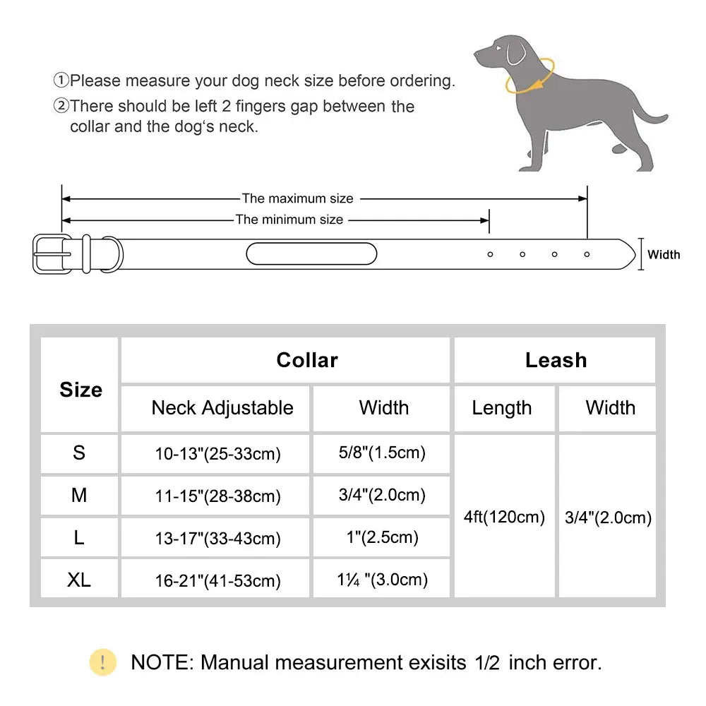 Magnolia Pet Personalized Safety Leather Dog Collar & Leash Set product image 8