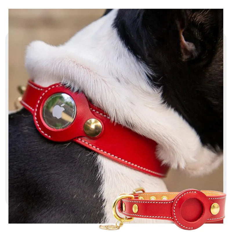 Magnolia Pet Luxury Leather AirTag Dog Collar product image 2
