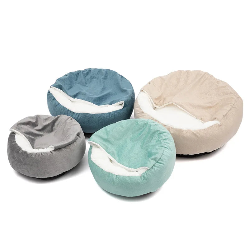 Orthopedic Dog & Cat Beds – Indoor Pet Cave with Soft Cushion & Supportive Head Rest