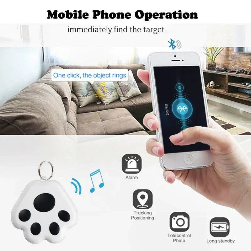 Mini Pet Anti-Lost GPS Tracker – Bluetooth Locator for Dogs, Cats, Keys & Bags (iOS/Android)