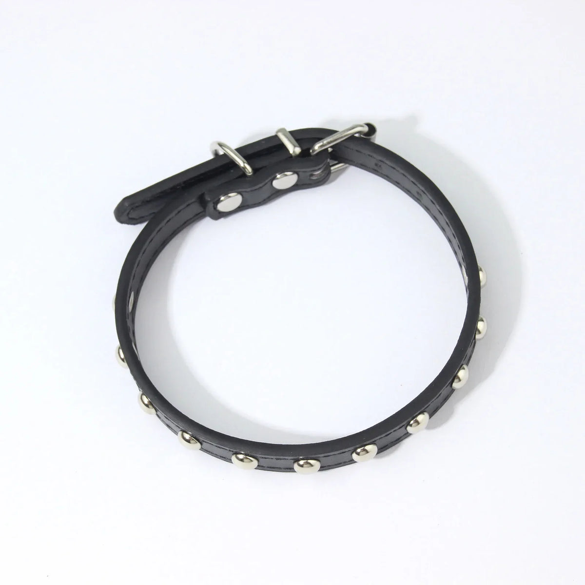 Rivet Anti-Bite Leather Dog & Cat Collar – Durable Studded Collar - Pet Neck Strap