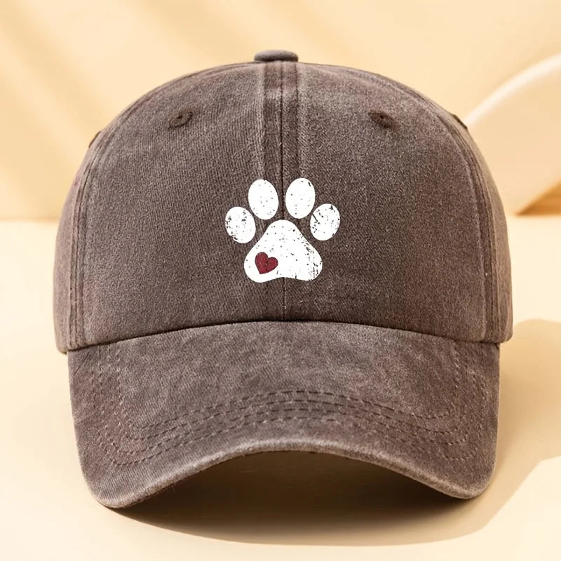 Fashionable Dog Claw Baseball Cap – Outdoor Travel Sun Hat, Adjustable Casual Dog Lover Cap for Men & Women