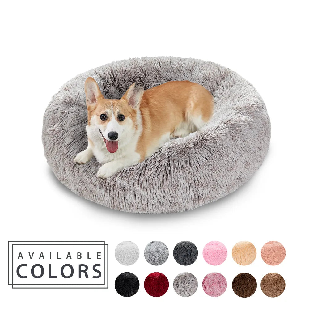 Calming Donut Dog Bed | Cozy Plush Bed for Dogs & Cats