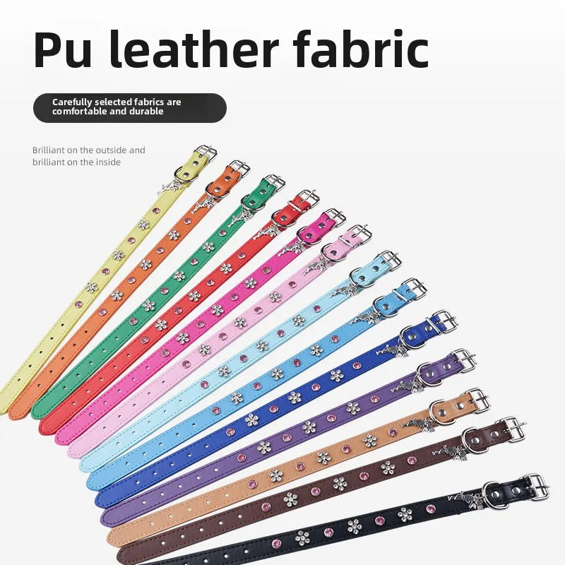 Magnolia Pet Rhinestone Leather Collar product image 4
