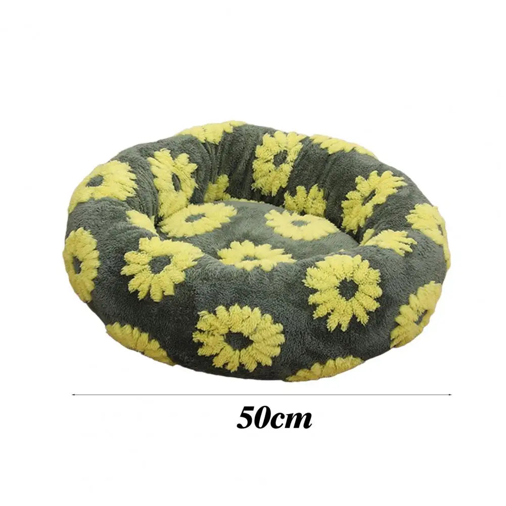 Luxury Anxiety Calming Donut Dog Bed with Anti-Slip Back for Small Dogs & Cats
