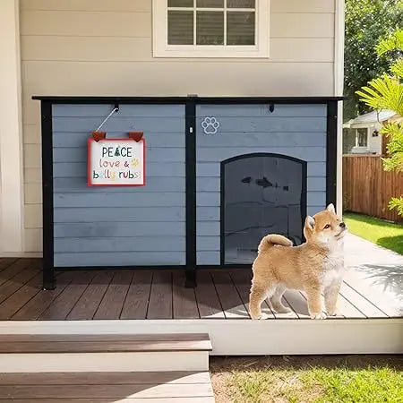 Magnolia Pet Outdoor Dog House, Indoor Outdoor Doghouse Puppy Shelter Dog House with Iron Frame,Anti-Bite De product image 8