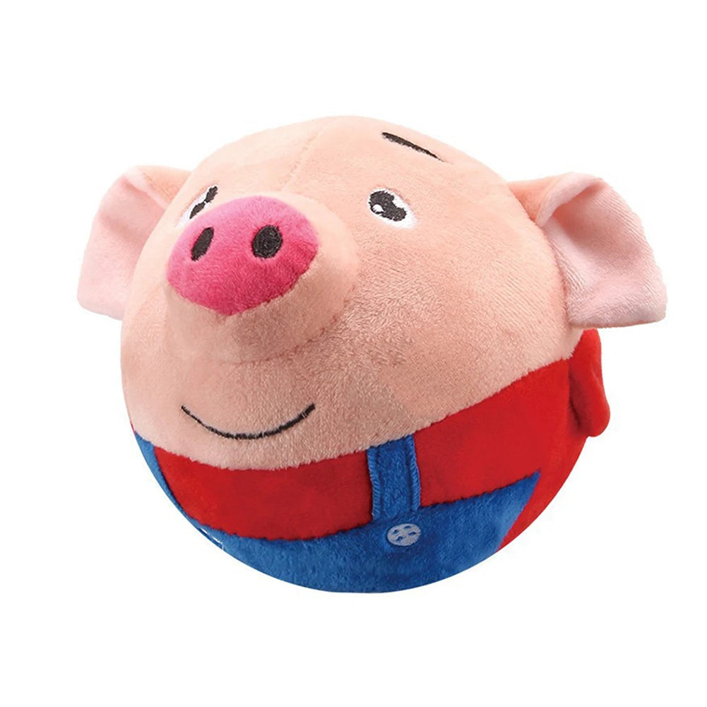 Self-Moving Bouncing Plush Interactive Chew Toy for Indoor Play