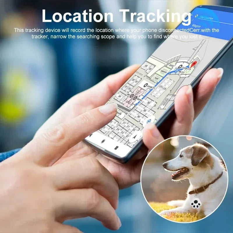 Mini Pet Anti-Lost GPS Tracker – Bluetooth Locator for Dogs, Cats, Keys & Bags (iOS/Android)