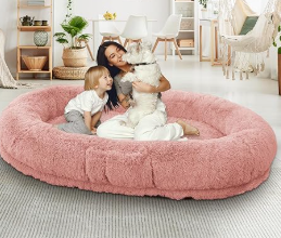 Human Dog Bed for Adults – 71” XL Size with Orthopedic Support, Foldable, Waterproof & Washable Cover