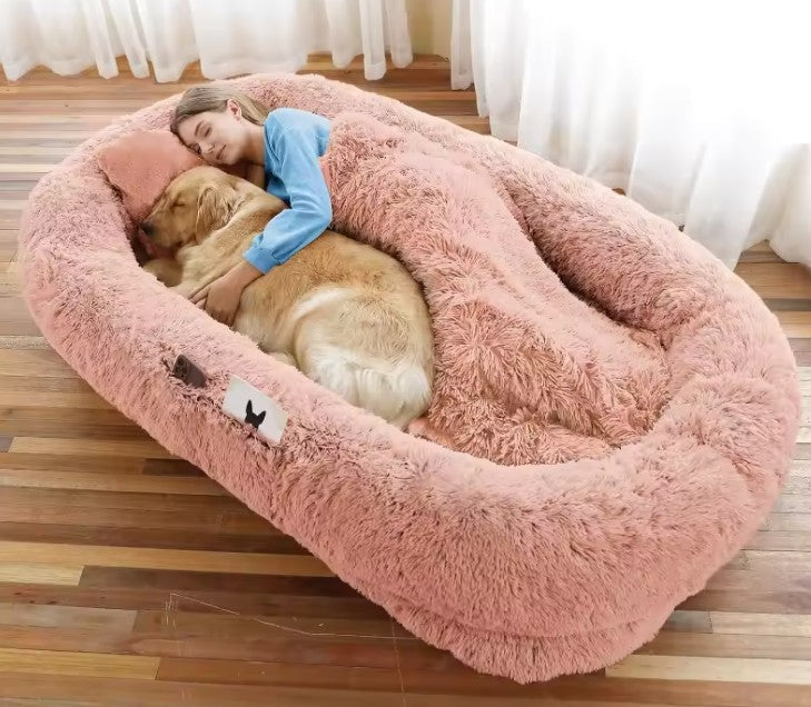 Human Dog Bed for Adults – 71” XL Size with Orthopedic Support, Foldable, Waterproof & Washable Cover