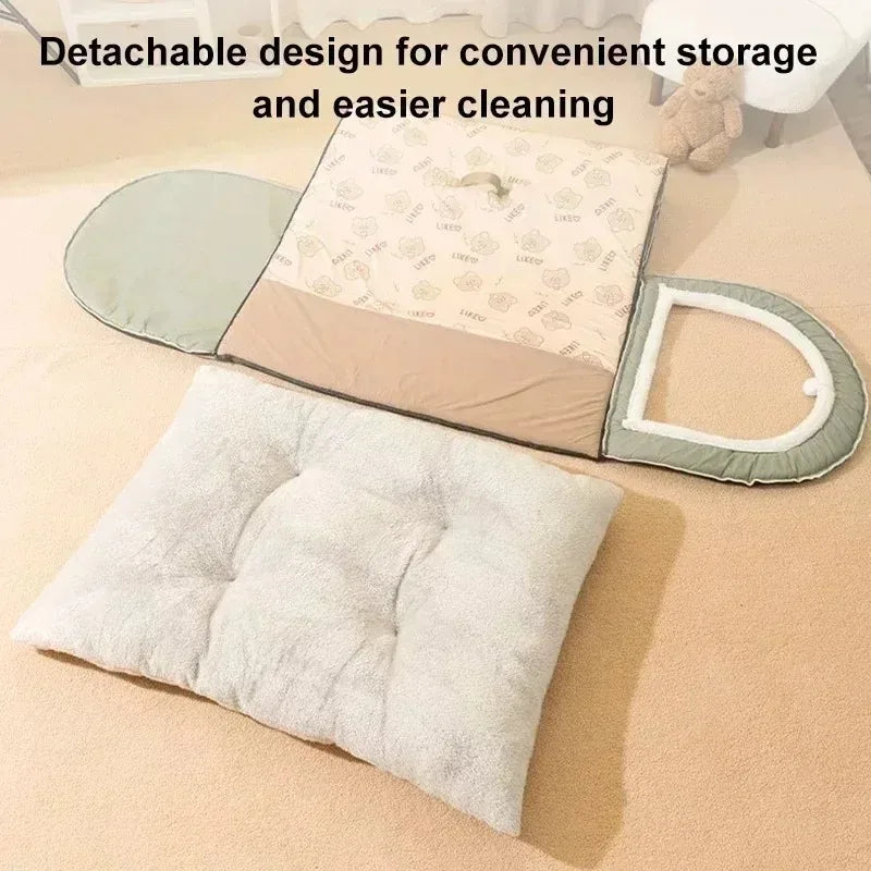 Warm Kennel Winter Dog & Cat House – Washable Detachable Deep Sleep Bed, Cozy Pet Nest for Small Medium Large Pets