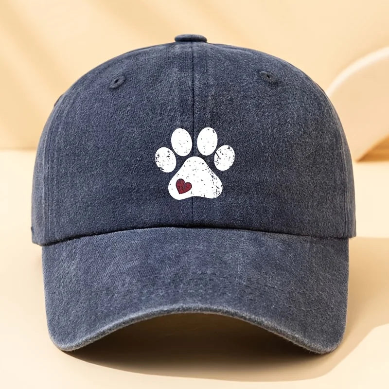 Fashionable Dog Claw Baseball Cap – Outdoor Travel Sun Hat, Adjustable Casual Dog Lover Cap for Men & Women