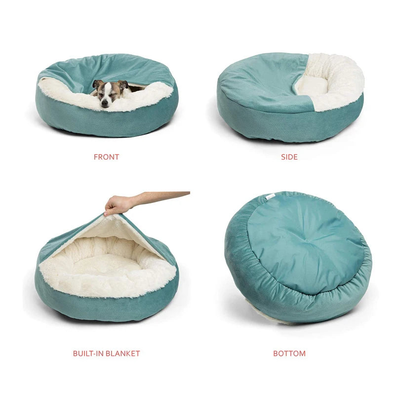 Orthopedic Dog & Cat Beds – Indoor Pet Cave with Soft Cushion & Supportive Head Rest