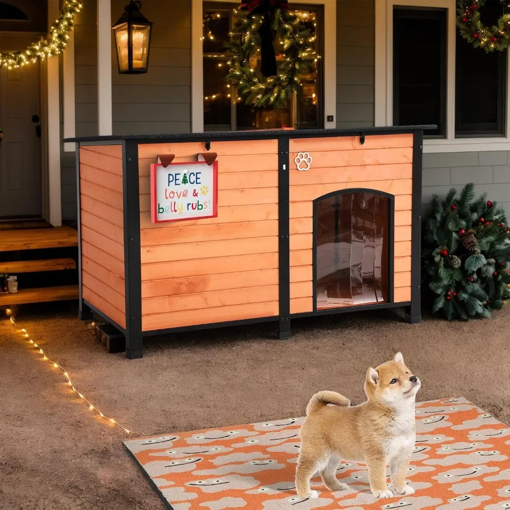 Magnolia Pet Outdoor Dog House, Indoor Outdoor Doghouse Puppy Shelter Dog House with Iron Frame,Anti-Bite De product image 2