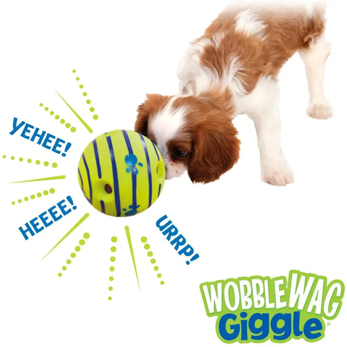 Wobble Wag Giggle Glow Ball Interactive Dog Toy Fun Giggle Sounds When Rolled or Shaken Pets Know Best As Seen On TV My Magnolia Shop