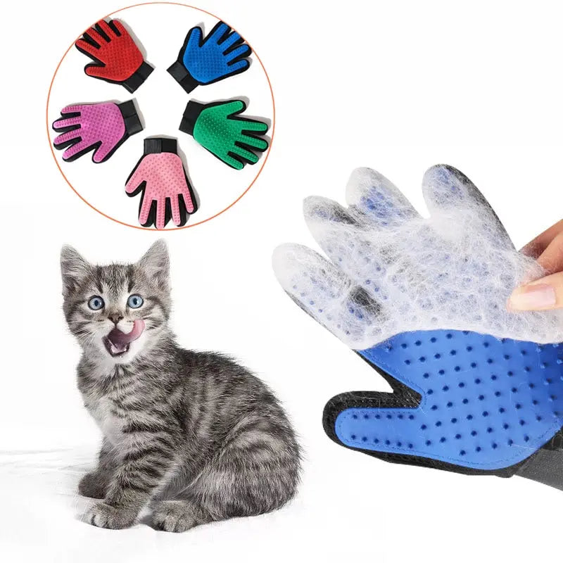 Pet Glove Grooming Glove Cat Hair Deshedding Brush Gloves Dog Comb for Cats Bath Hair Remover Clean Massage Brush For Animal My Magnolia Shop
