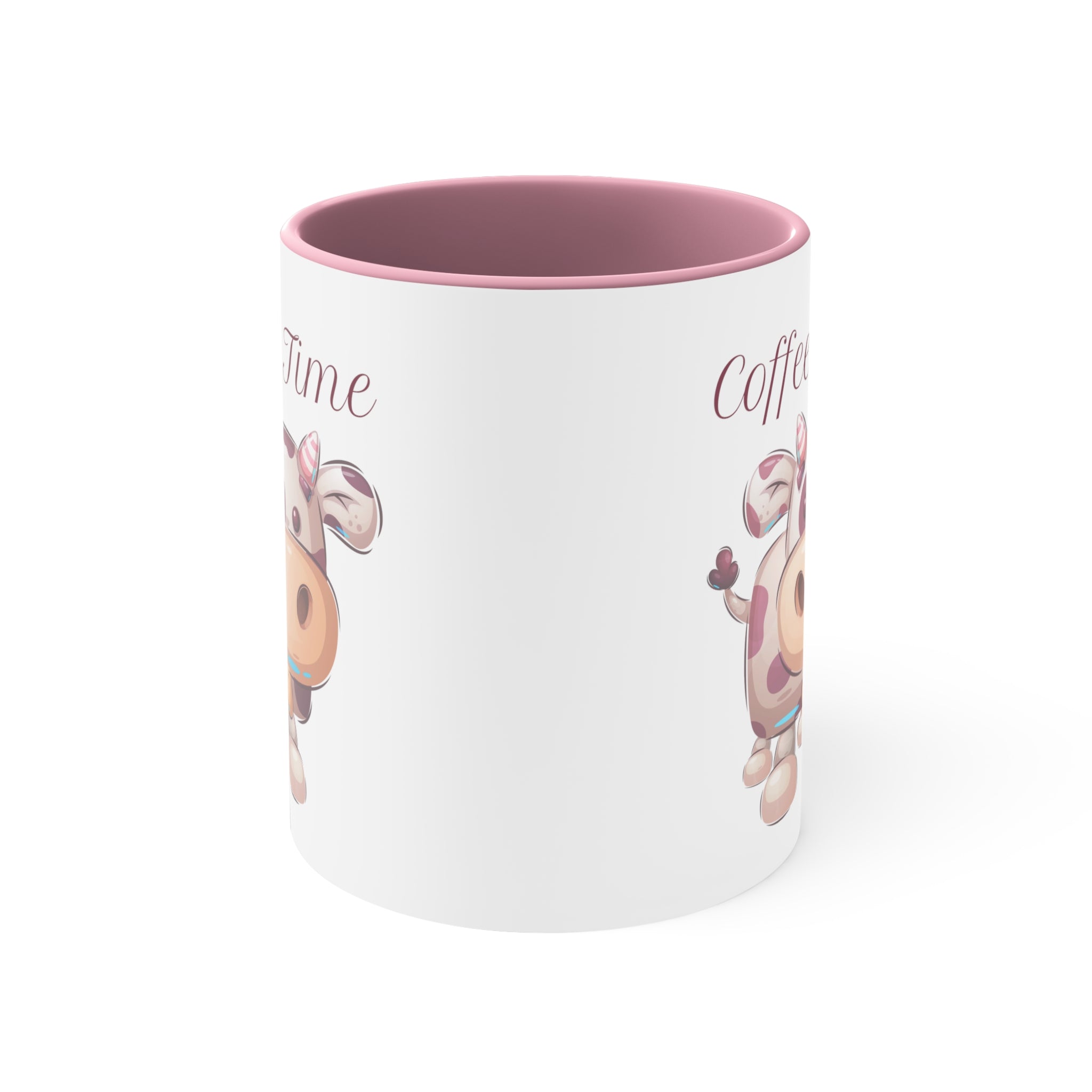 Coffee Time with Cute Cow Multi-Color Coffee Mug for Animal Lovers