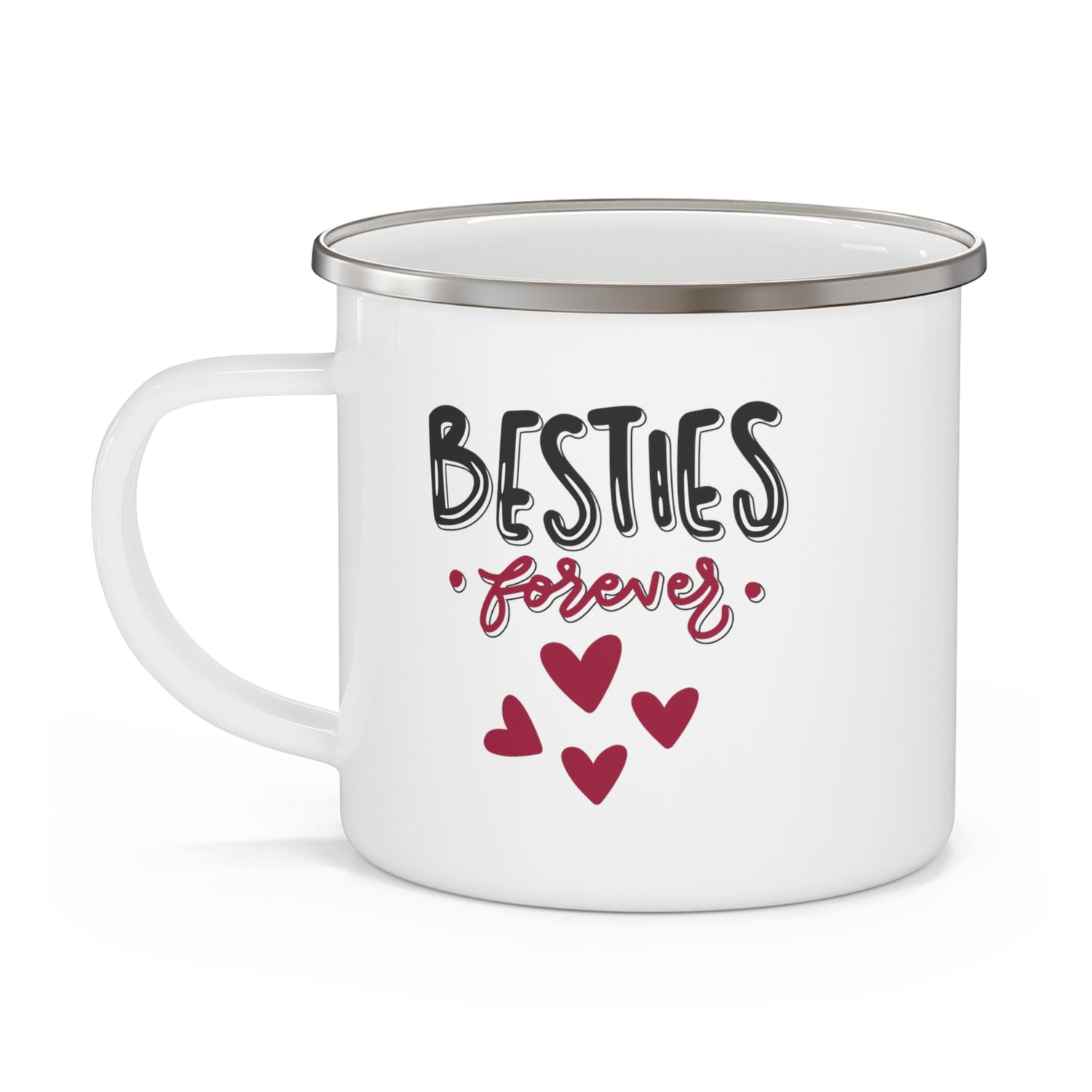 Besties Forever Tin Cup Camping cup hot cocoa mug