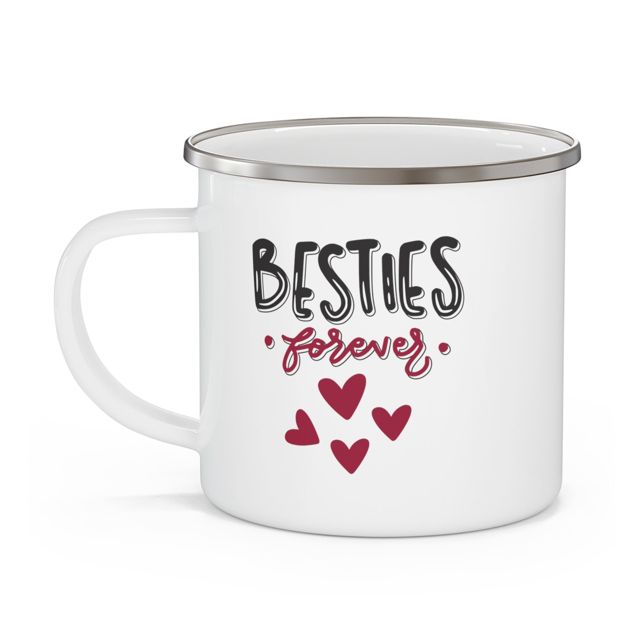 Besties Forever Tin Cup Camping cup hot cocoa mug