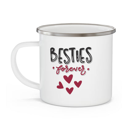 Besties Forever Tin Cup Camping cup hot cocoa mug