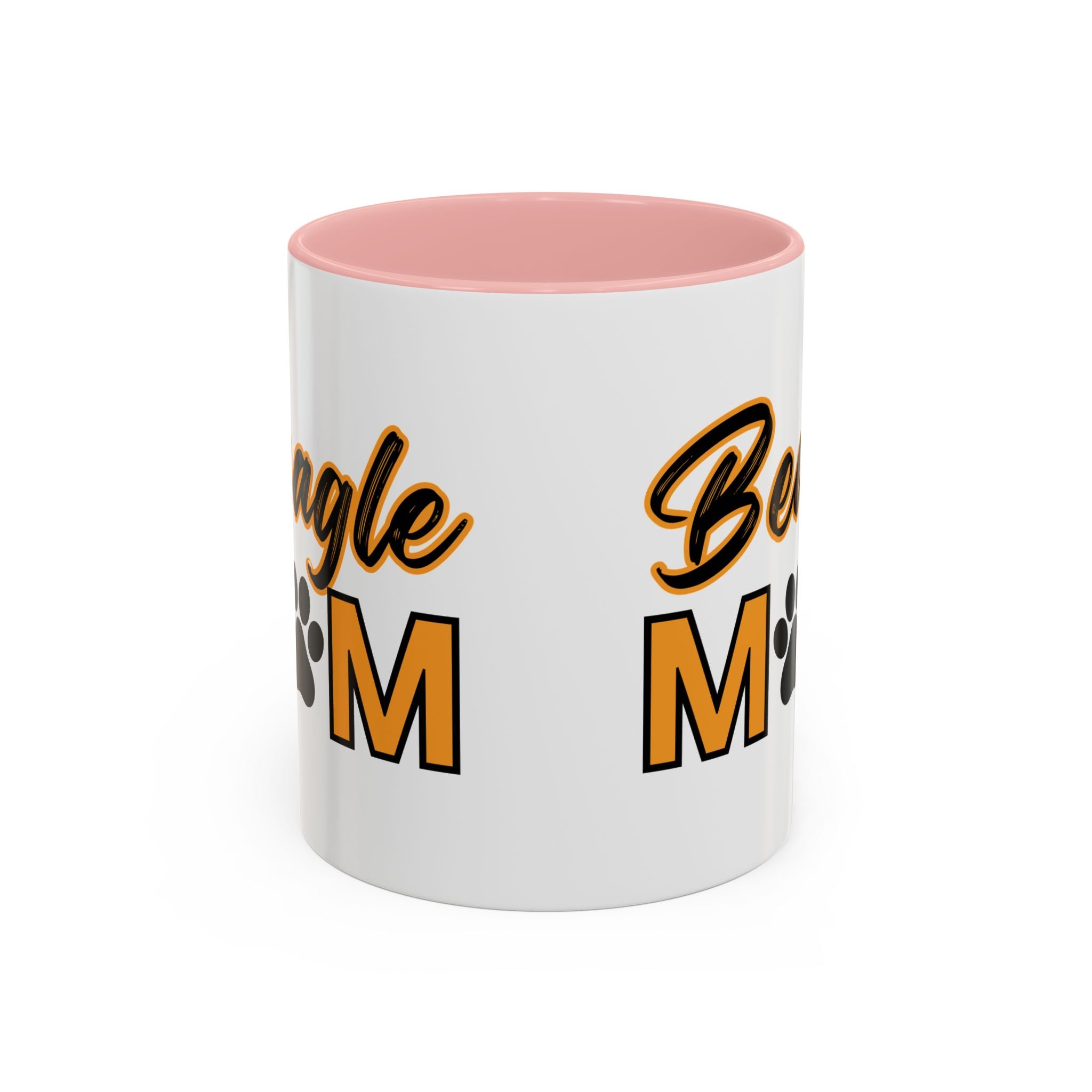 Custom Beagle Mom Coffee Mug with Paw Print – Multi-Color Dog Owner Gift, Personalized Mug for Dog Lovers