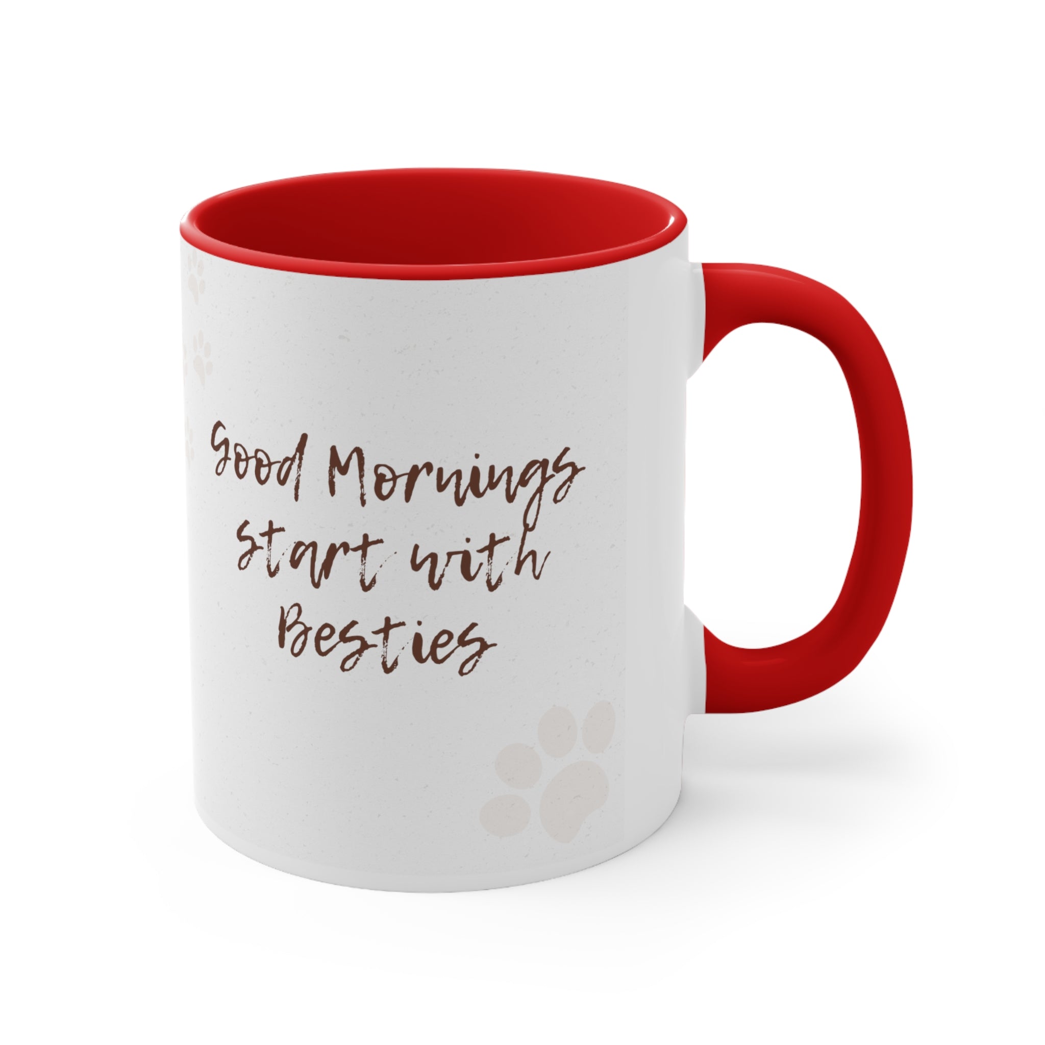 Special Mug Besties Forever Accent Coffee Mug, 11oz Gifts for Dog Lovers Pet Owners Coffee Mug Gifts Holiday Gifts Printify