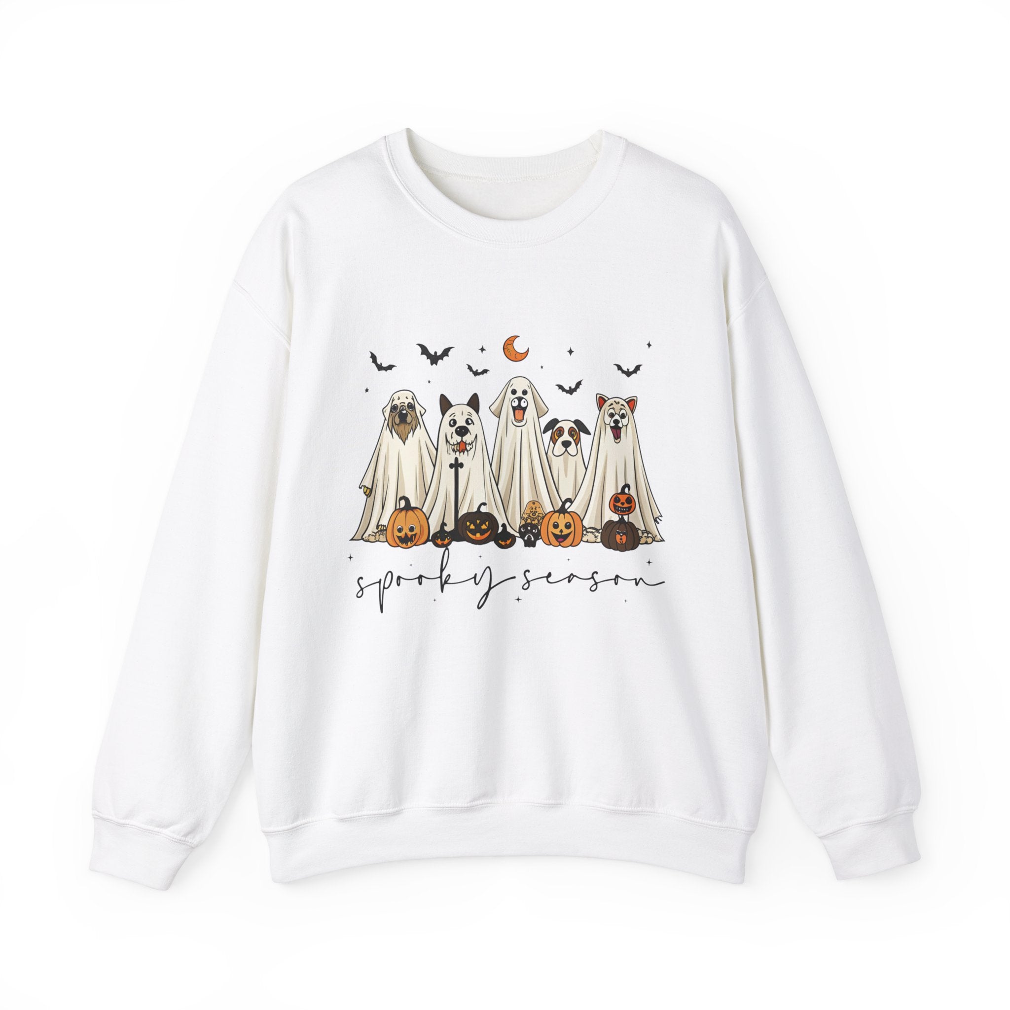 Custom Spooky Season Dog Sweatshirt-Halloween Dog Lover Apparel
