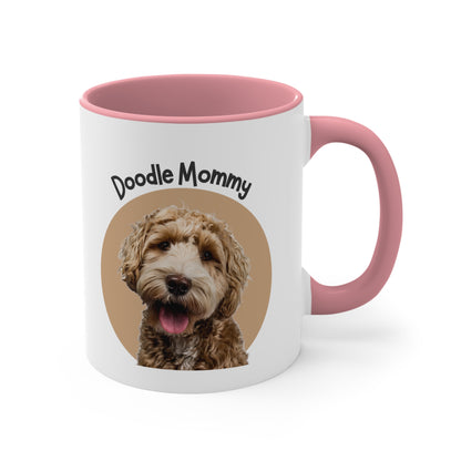 Custom Doodle Mommy Coffee Mug, 11oz Multi Colors Classic Style Dog Lover Gifts Special Dog Gifts Holiday Gifts Printify