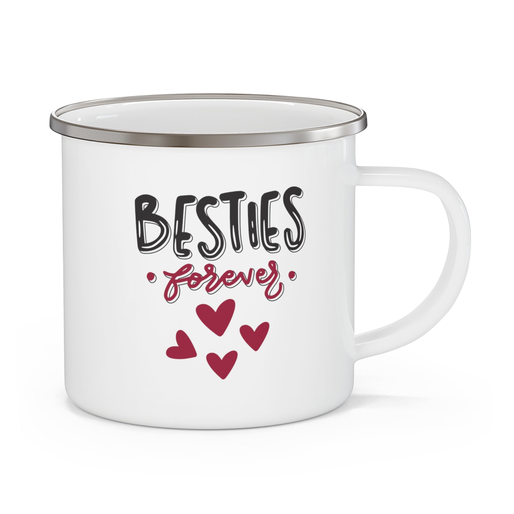 Besties Forever Tin Cup Camping cup hot cocoa mug