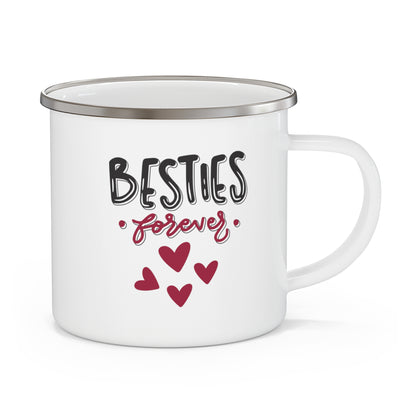 Besties Forever Tin Cup Camping cup hot cocoa mug
