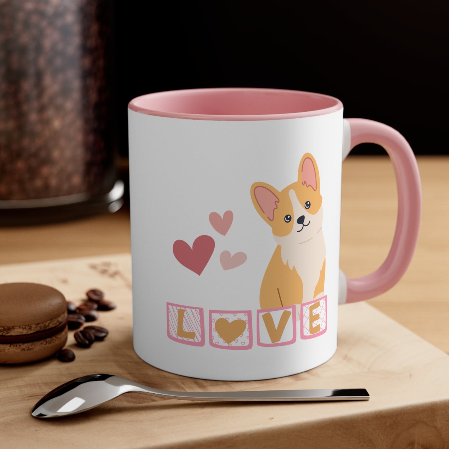 Valentine Corgi Coffee Mug, 11oz Multi Colors Cute Dog Coffee Cup