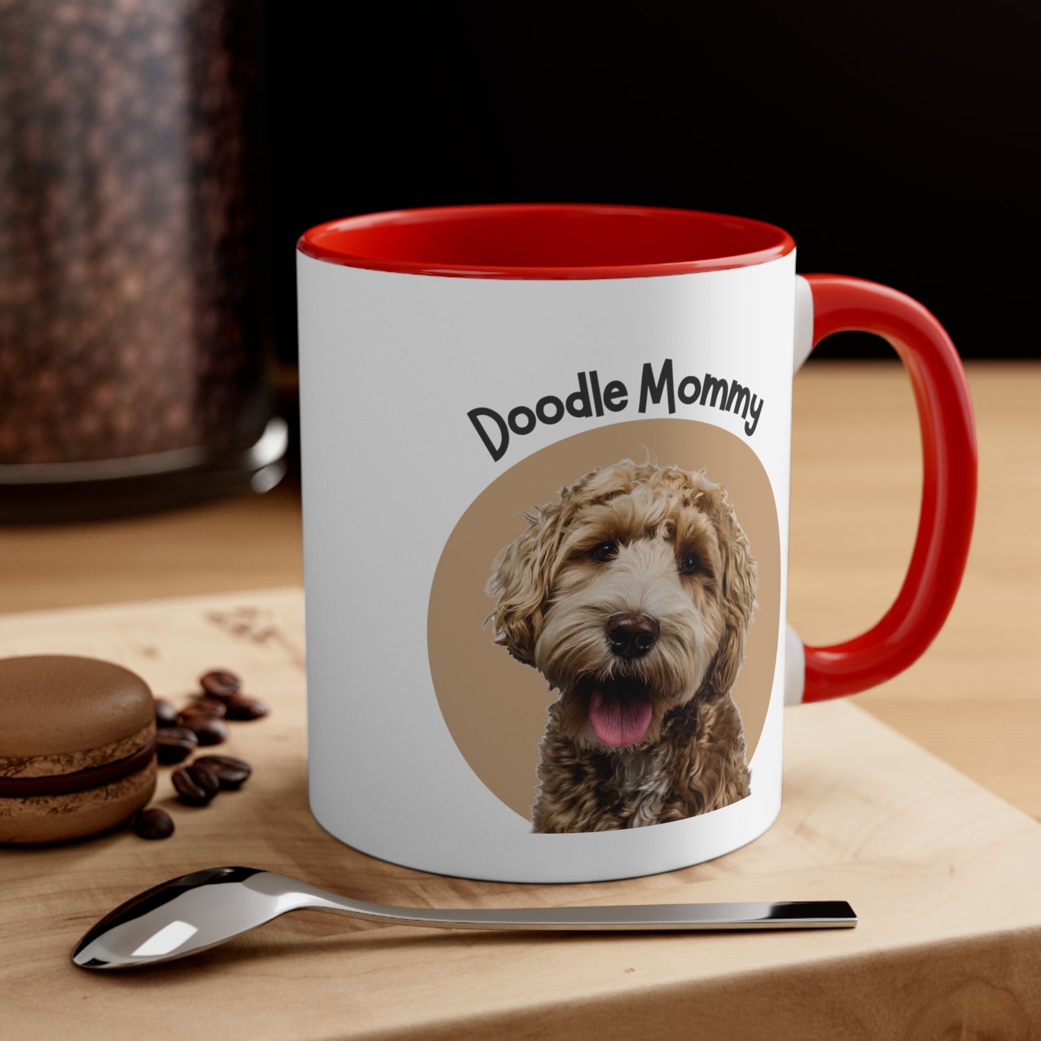 Custom Doodle Mommy Coffee Mug, 11oz Multi Colors Classic Style Dog Lover Gifts Special Dog Gifts Holiday Gifts Printify