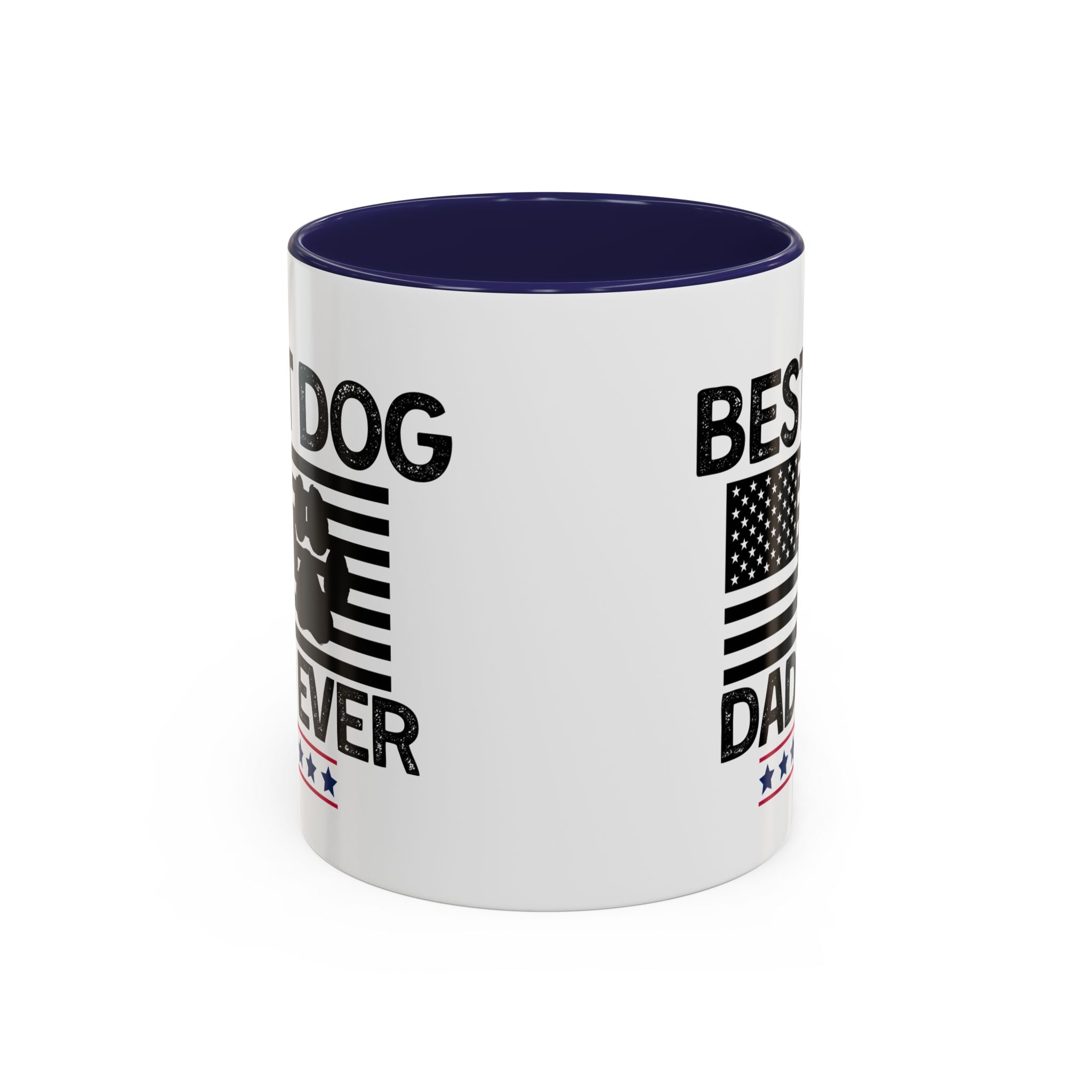 Best Dog Dad Coffee Mug – Patriotic Paw Flag Design