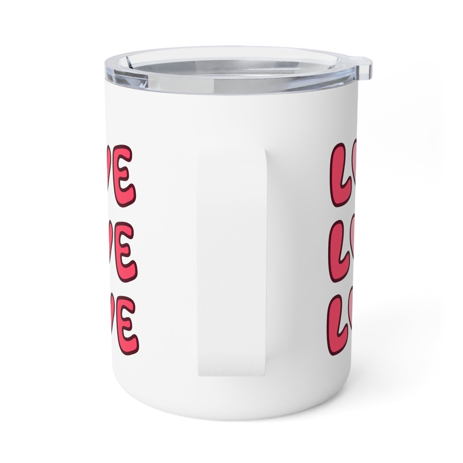 LOVE LOVE LOVE Insulated Coffee Mug, 10oz  for hot and cold drinks