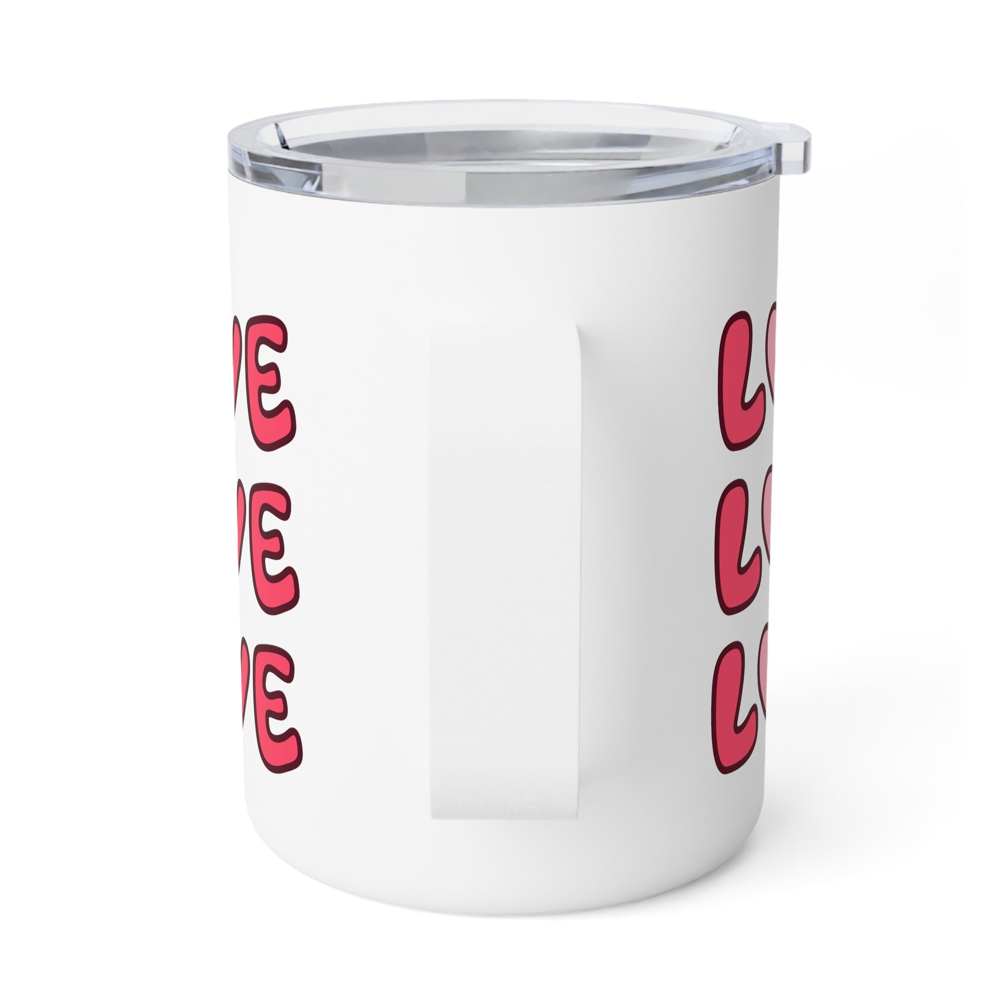 LOVE LOVE LOVE Insulated Coffee Mug, 10oz  for hot and cold drinks