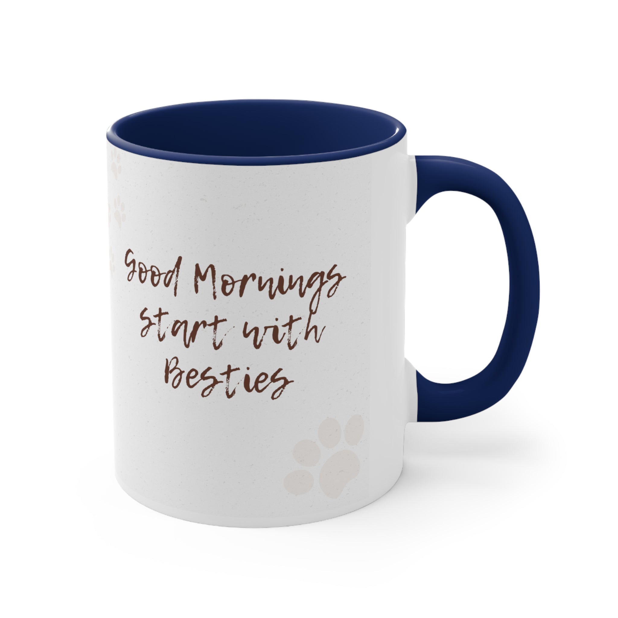 Special Mug Besties Forever Accent Coffee Mug, 11oz Gifts for Dog Lovers Pet Owners Coffee Mug Gifts Holiday Gifts Printify