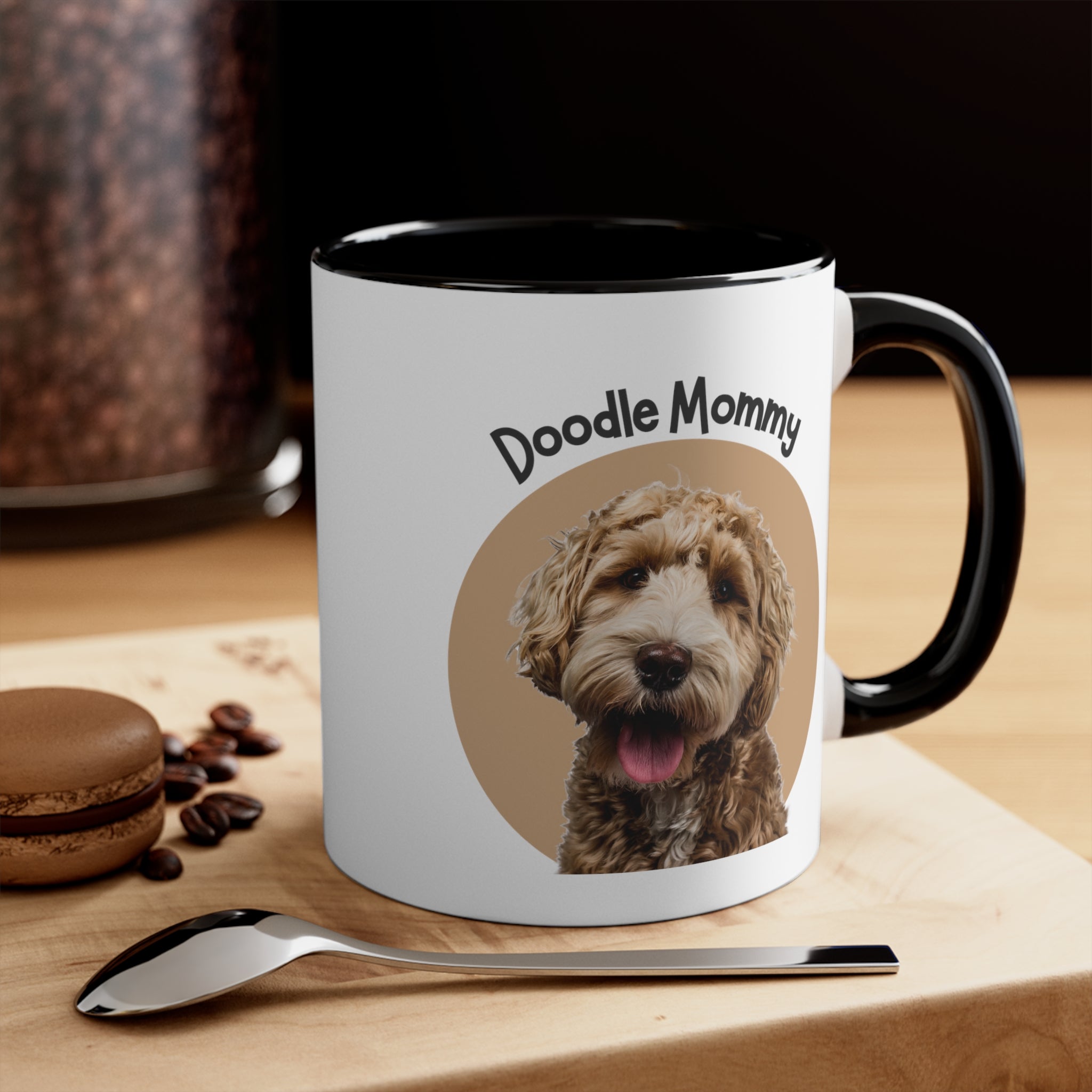 Custom Doodle Mommy Coffee Mug, 11oz Multi Colors Classic Style Dog Lover Gifts Special Dog Gifts Holiday Gifts Printify