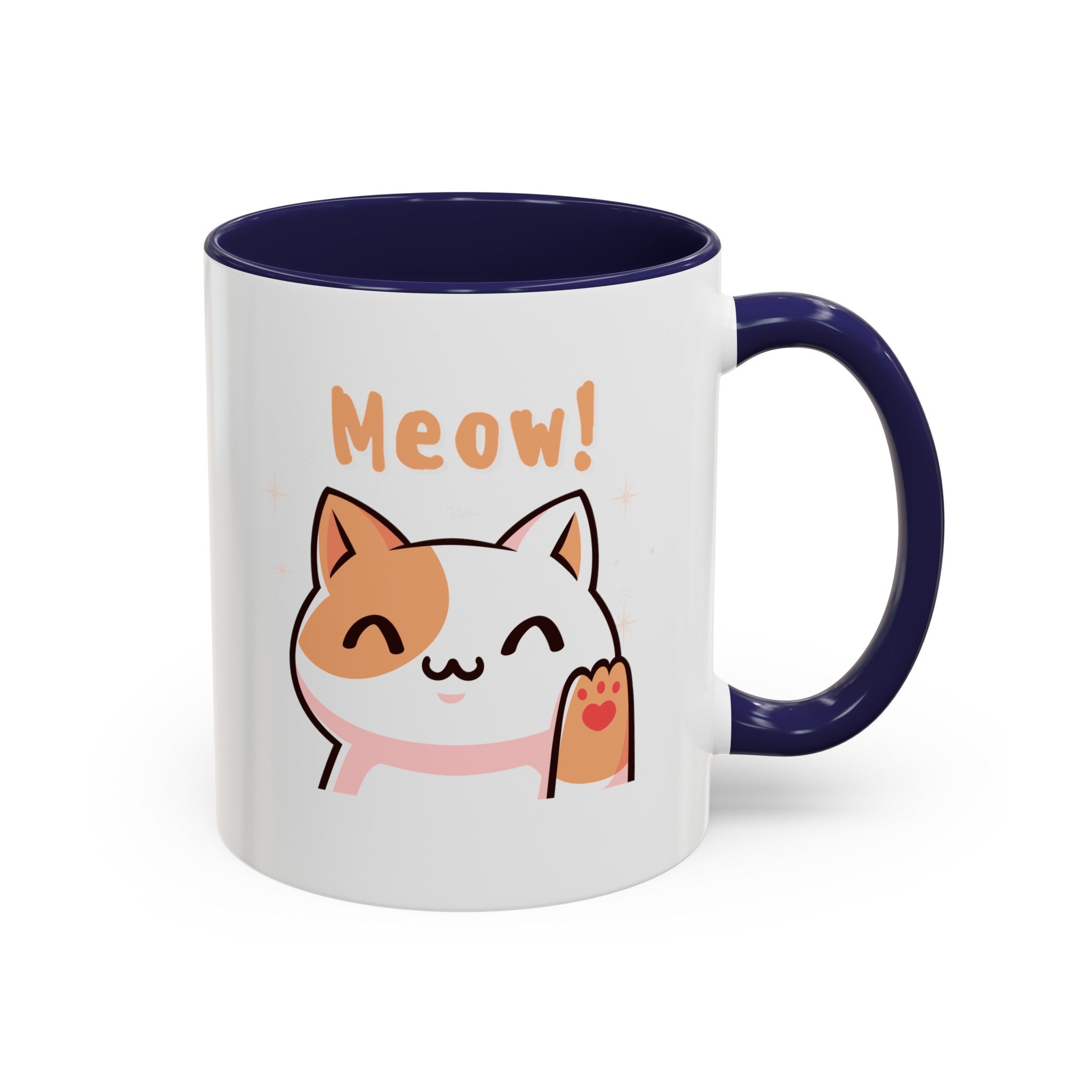 Cute Cat Classic Ceramic Coffee Mug, 11oz Multi Colors for Cat Lovers, Cat Mom, Cat People Gift, Fun Cat Mug