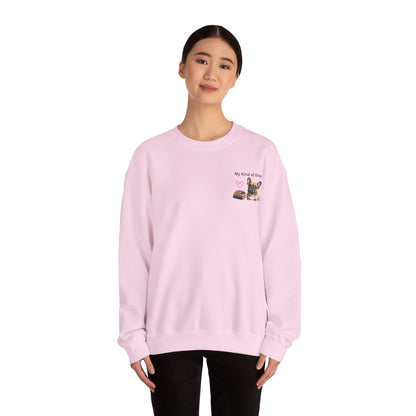 My Kind of Day Frenchie Style Sweatshirts - Cozy Gift for Dog Moms and Book Lovers
