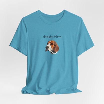 Beagle Lover Dog Mom Unisex Jersey Short Sleeve Tee, Gift for Her, Bella Canvas, Dog Mom Shirt, Dog Lover Gift, Birthday Gift, Dog Mom