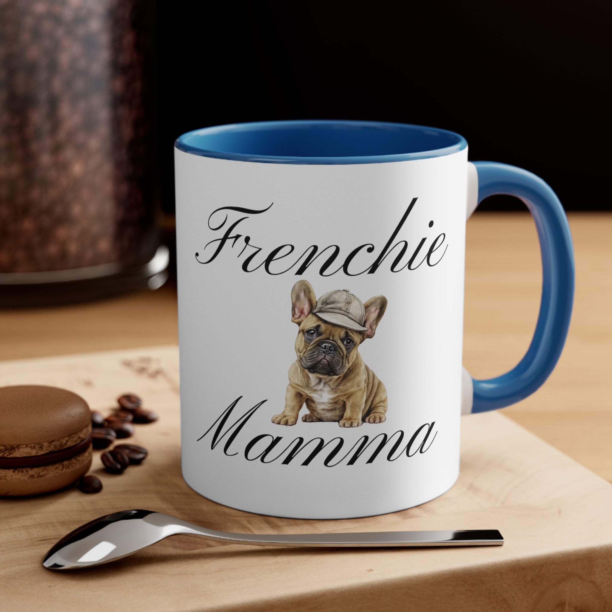 Baseball Frenchie Mamma Custom Multi-Color Coffee Mug for Dog Owners